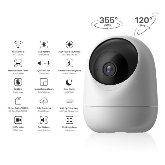 XENON X7205 FHD GECE GORUS WI-FI GUVENLIK KAMERASI resmi