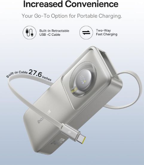 BASEUS FREE2PULL 30W 10.000MAH POWERBANK - GREY resmi