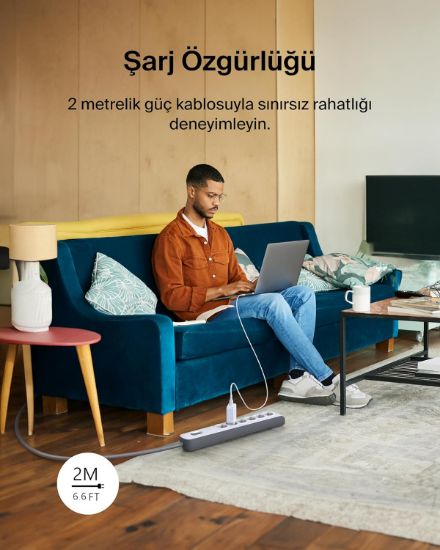 BELKIN BSV603VF2MV2 SURGEMASTER 2M 6LU AKIM KOR. resmi