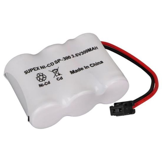 SUPEX SP-300 NI-CD 3LÜ KISA AÇIK 3.6 VOLT 300 MAH TELSİZ TELEFON PİLİ resmi