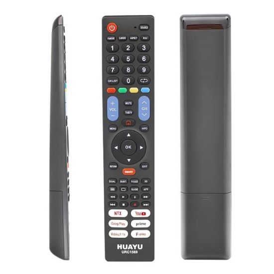 HUAYU KL URC1569 NETFLIX-YOUTUBE-PRIME VIDEO-GOOGLE PLAY-RAKUTEN TUŞLU 7IN1 UNIVERSAL LCD LED TV AKILLI KUMANDA resmi
