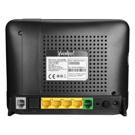 EVEREST SG-V400 2.4GHZ 300 MBPS KABLOSUZ VDSL/ADSL2+ VOIP MODEM ROUTER resmi