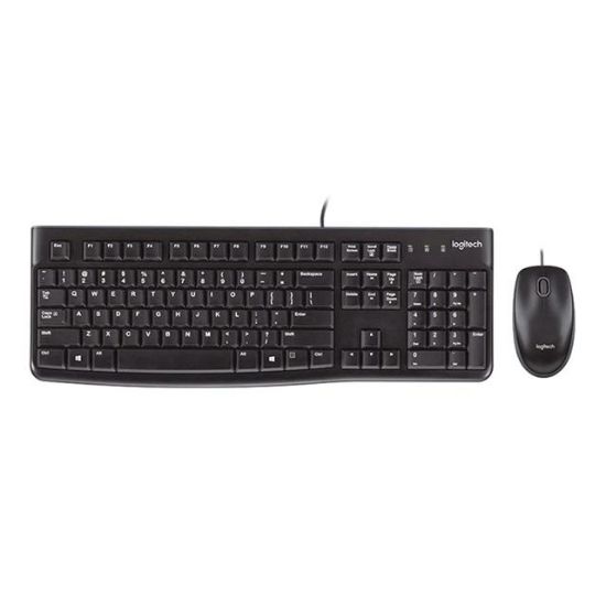 LOGITECH MK120 USB Q SİYAH KABLOLU KLAVYE+MOUSE SET resmi