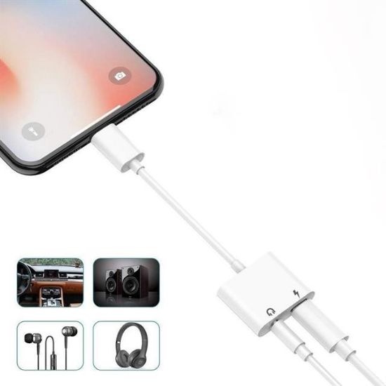 POWERMASTER RC12 IPHONE 7-8-PLUS-X SERİSİ LIGHTNING 3.5MM KULAKLIK + ŞARJ ÇEVİRİCİ ADAPTÖR resmi