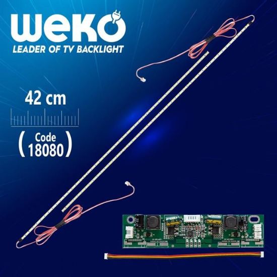 37 UNİVERSAL E-LED 48 LEDLİ (7020) 420MM 360-450MA 48-51V ÇİFT LED+SÜRÜCÜ+KABLO TAKIM (WK-1367) resmi