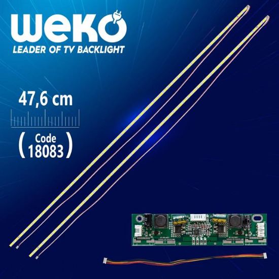 43 UNİVERSAL E-LED 51 LEDLİ (7020) 476MM 360-450MA 51-54V ÇİFT LED+SÜRÜCÜ+KABLO TAKIM (WK-1370) resmi