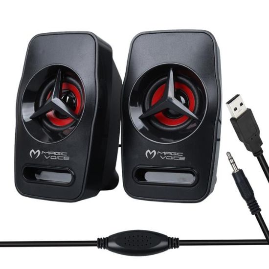 MAGICVOICE T-19 1+1 USB PC MİNİ HOPARLÖR (2X3 WATT) resmi