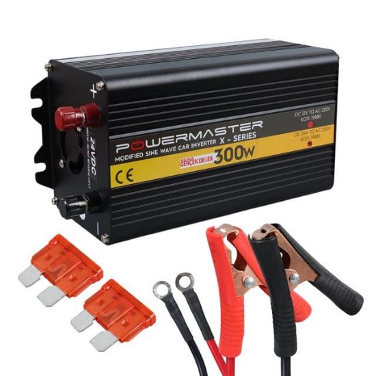 POWERMASTER PWR300-24 TEK DİJİTAL EKRAN 24 VOLT - 300 WATT MODIFIED SINUS WAVE INVERTER resmi