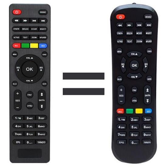 WEKO KR MERSAT VIP*HOMETECH*KORAX*TECHNİKSAT MİNİ HD* STARCOM 2000-2050 HD KUMANDA (2087=17372) resmi