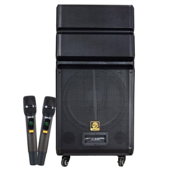 SHILE SL-1612B İKİ EL MİKROFONLU KUMANDALI USB+SD+BT+FM TAŞINABİLİR HOPARLÖR resmi