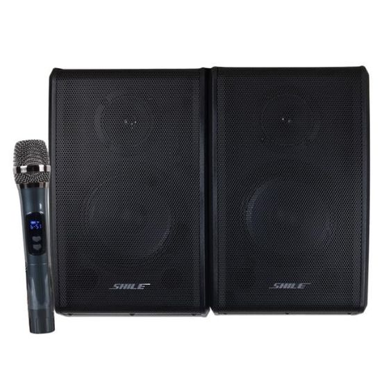 SHILE KX-2 EL MİKROFONLU KUMANDALI USB+SD+BT SEYYAR TAŞINABİLİR HOPARLÖR resmi