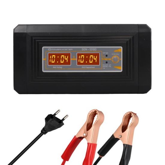 POWERMASTER SON-1210D 12 VOLT - 10 AMPER DİGİTAL EKRANLI AKILLI AKÜ ŞARJ CİHAZI resmi