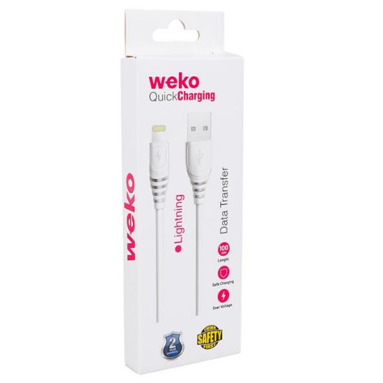 WEKO WK-22019 USB TO LIGHTNING 1 MT ŞARJ KABLOSU KUTULU (NO:5) resmi