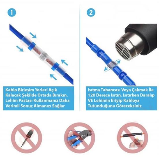 PowerMaster PM-24703 Dahili Lehimli Mühür Makaron 300 Adet 4 Boy Isıyla Daralan Kablo Koruması resmi