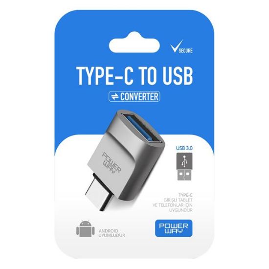 POWERWAY TYPE-C TO USB OTG ÇEVİRİCİ resmi
