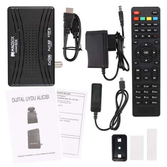 MAGBOX HOMEBOX FULL HD UYDU ALICISI 4000 KANAL TKGS / YOUTUBE / USB DESTEKLİ (UZATMA DİSPLAY GÖZLÜ) resmi