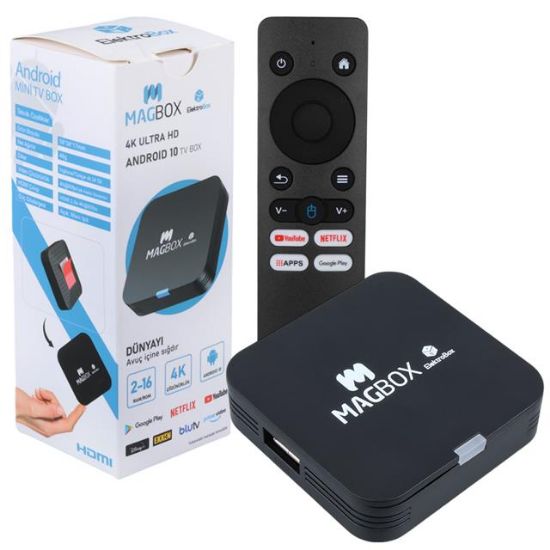 MAGBOX ELECTROBOX 2 GB RAM H313 İŞLEMCİ 16 GB HDD 4K ULTRA HD ANDROID BOX (ANDROID 10) resmi