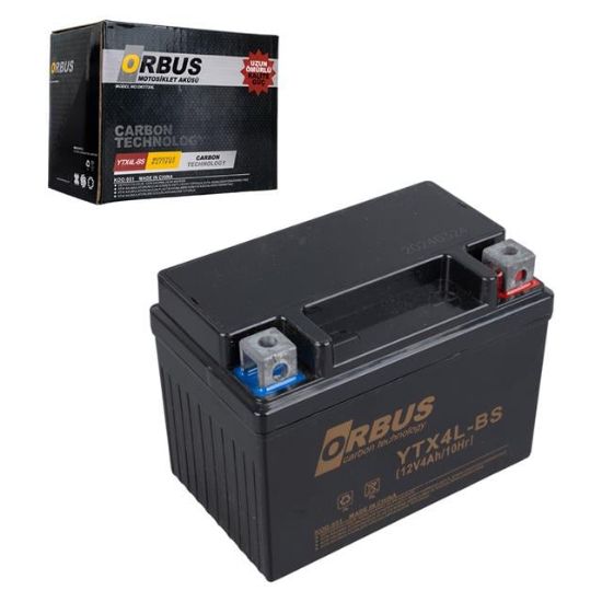 ORBUS YTX4L-BS 12V 4A MOTOSİKLET AKÜSÜ (114 X 66 X 88 MM) (1.6KG) resmi