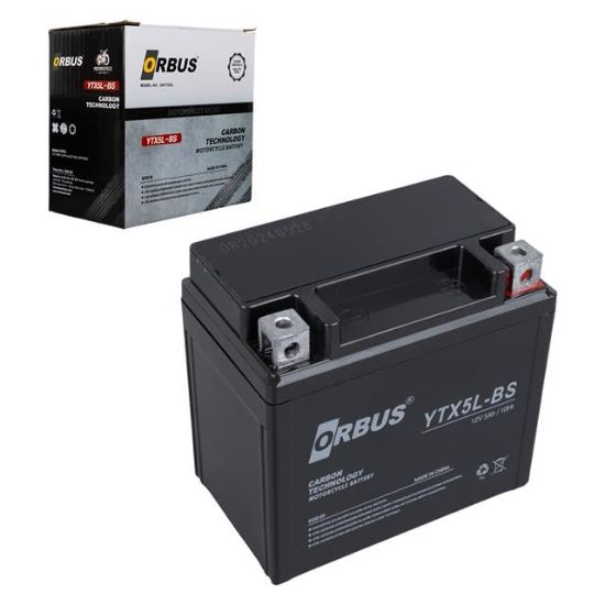 ORBUS YTX5L-BS 12V 5A MOTOSİKLET AKÜSÜ (114 X 70 X 106 MM) (1.8KG) resmi