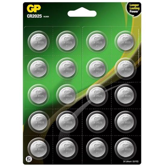 GP CR2025 DL2025 20Lİ BLİSTERLİ LITYUM PARA PİL (GPCR2025-2CAI20) resmi