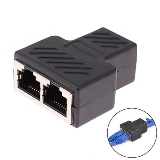 PowerMaster PM-26130 Ethernet RJ45 TO 2X Çoklayıcı Dişi Splitter Adaptör resmi