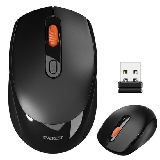Everest SMW-87 USB Siyah 2.4Ghz 1600DPI Kablosuz Mouse resmi