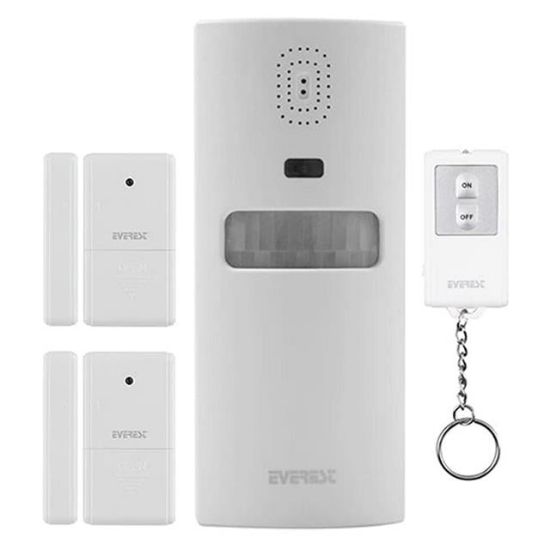 Everest EG-9830 PIR Kızılötesi Hareket Sensörlü Güvenlik Alarmı Uzaktan Kumandalı resmi