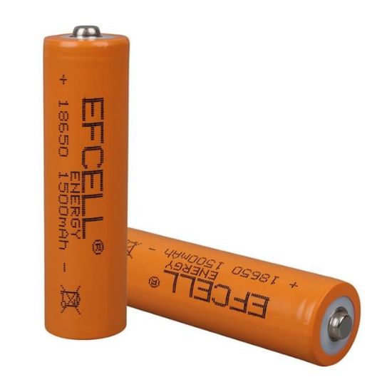 EFCELL 3.7 VOLT 1200 MAH ŞARJ EDİLEBİLİR LI-ION 18650 BAŞLIKLI PİL resmi