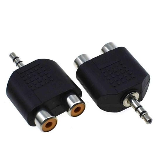 3.5 MM STEREO ERKEK/2RCA DİŞİ ÇEVİRİCİ JACK resmi