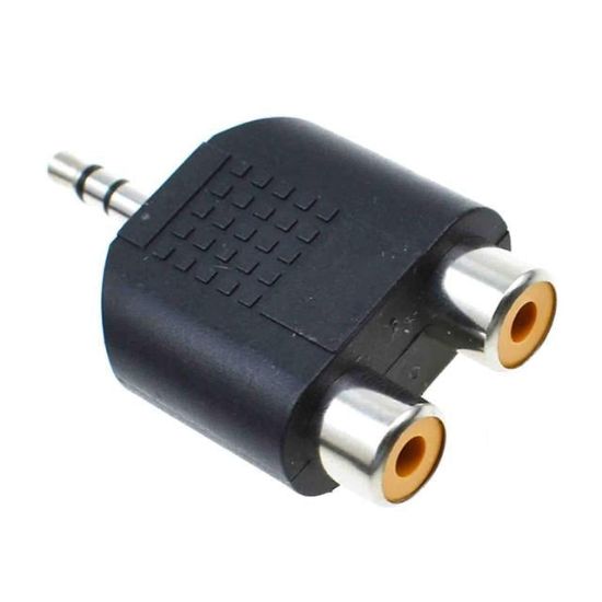 3.5 MM STEREO ERKEK/2RCA DİŞİ ÇEVİRİCİ JACK resmi