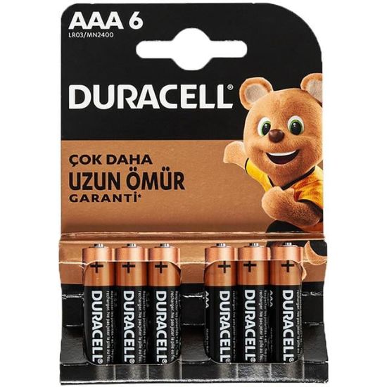 DURACELL AAA İNCE PİL (6LI PAKET FİYATI) resmi