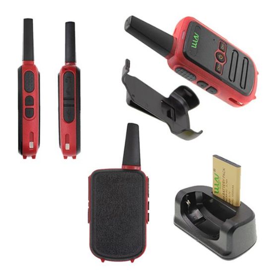 WLN KD-C51 16 KANAL KIRMIZI KASA ŞARJ ALETİ DAHİL İKİLİ TELSİZ (3-5 KM) resmi