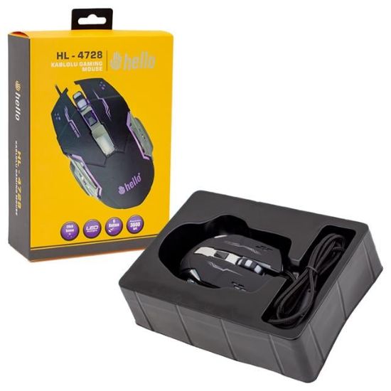 HELLO HL-4728 KABLOLU GAMING MOUSE resmi
