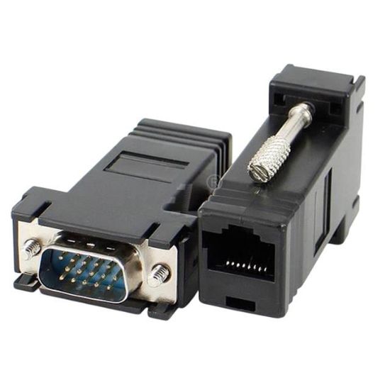 POWERMASTER VGA EXTENDER RJ 45 CAT5/6/7 UZATICI (2Lİ PAKET) resmi