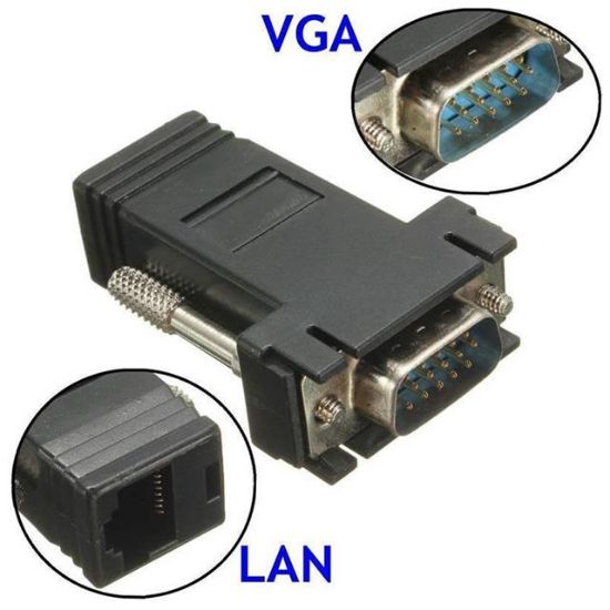 POWERMASTER VGA EXTENDER RJ 45 CAT5/6/7 UZATICI (2Lİ PAKET) resmi