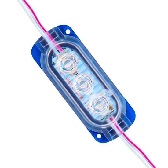 POWERMASTER 12V 0.6W MAVİ 2835 65X25 MM IP65 120LM 160 DERECE MODÜL LED resmi