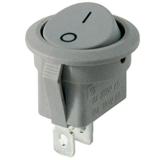 IŞIKSIZ GRİ ON-OFF 2 PİN YUVARLAK ANAHTAR (IC-133B) resmi