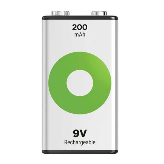 GP RECYKO 9 VOLT - 200 MAH NI-MH ŞARJLI PİL GP20R8H-2E1-(GPRHV208R075) resmi