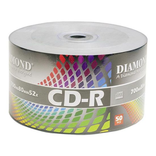 DIAMOND CD-R 52X 700 MB/80 MİN BOŞ CD 50Lİ PAKET FİYAT resmi
