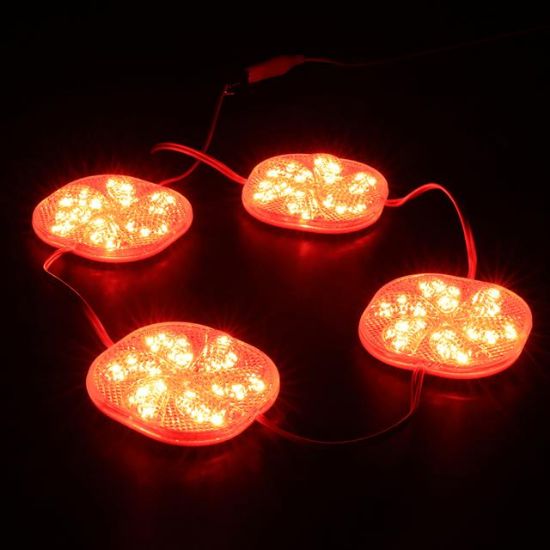 PowerMaster PM-14697 12 Volt 3 Watt Kırmızı Yanıp Sönen Çakar 6565-2835 Modül Led 65x65x12mm resmi