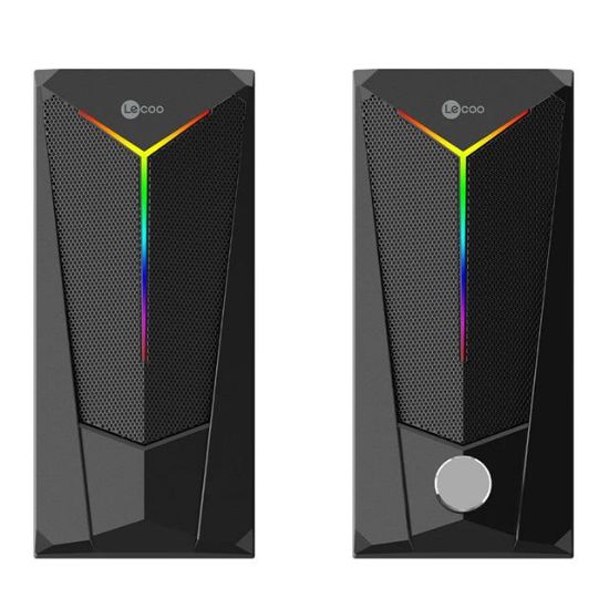 LENOVO LECOO DS104 6 VOLT 80 DB 1+1 KABLOLU IŞIKLI GAMING OYUNCU SPEAKER - HOPARLÖR resmi