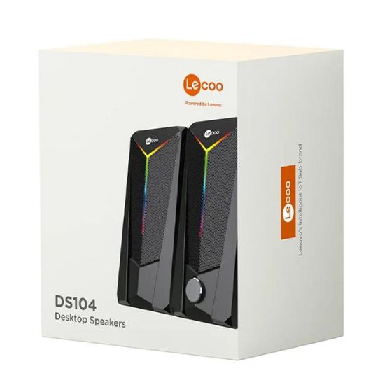 LENOVO LECOO DS104 6 VOLT 80 DB 1+1 KABLOLU IŞIKLI GAMING OYUNCU SPEAKER - HOPARLÖR resmi