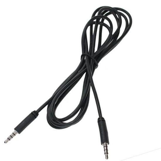POWERMASTER PM-17601 3.5 MM ERKEK/ERKEK SİYAH 4 BOĞUMLU AUX STEREO 1 METRE KABLO resmi
