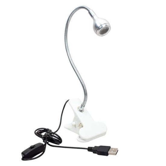 PowerMaster PM-20042 COB LED Akrobat Mandallı USB 6500K Beyaz Masa Lambası resmi