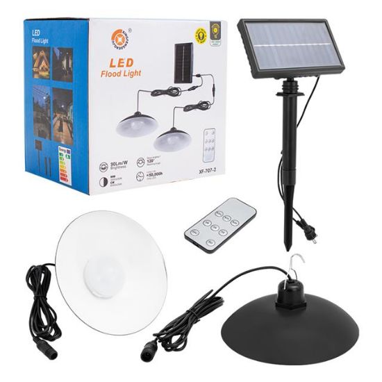 POWERMASTER XF-707-2 KUMANDALI SOLARLI 2 LAMBALI PROJEKTÖR resmi