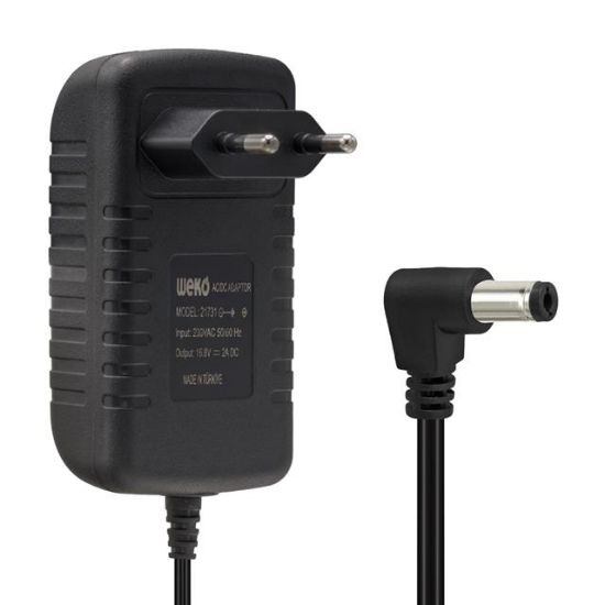WEKO 16.8 VOLT - 2 AMPER 5.5*2.5 UÇLU KIRMIZI YEŞİL LEDLİ PRİZ TİPİ ŞARJ ADAPTÖRÜ resmi