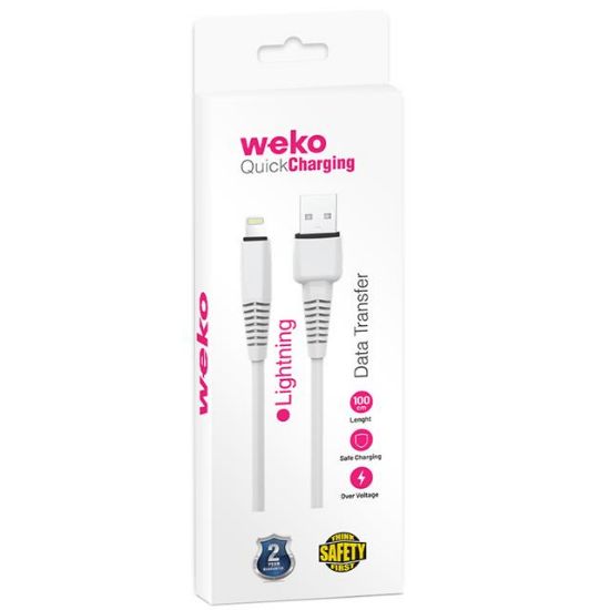 WEKO WK-22022 USB TO LIGHTNING 1 MT ŞARJ KABLOSU (NO:2) resmi
