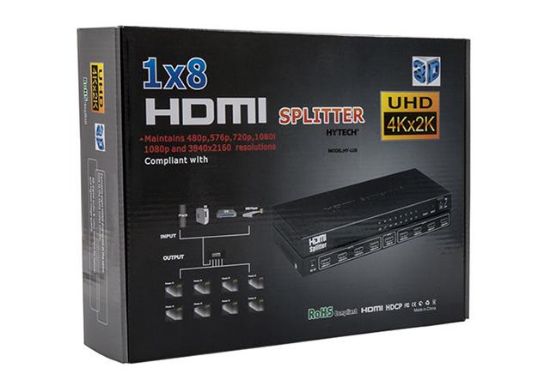 HYTECH HY-LU8 8 PORT 4KX2K HDMI SPLITTER DAĞITICI resmi