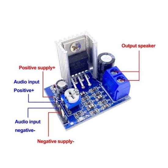 Weko TDA2030A Ses Yükseltici Power Supply Modülü 6-12V - Dimmer Ayarlı Kompakt Amfi - Anfi resmi