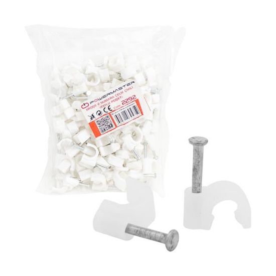 POWERMASTER 2 NUMARA ÇELİK ÇİVİLİ 6 MM KROŞE (100LÜ POŞET)(DATA - ANTEN KABLOLARI İÇİN) resmi